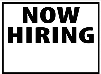 Now Hiring Signs