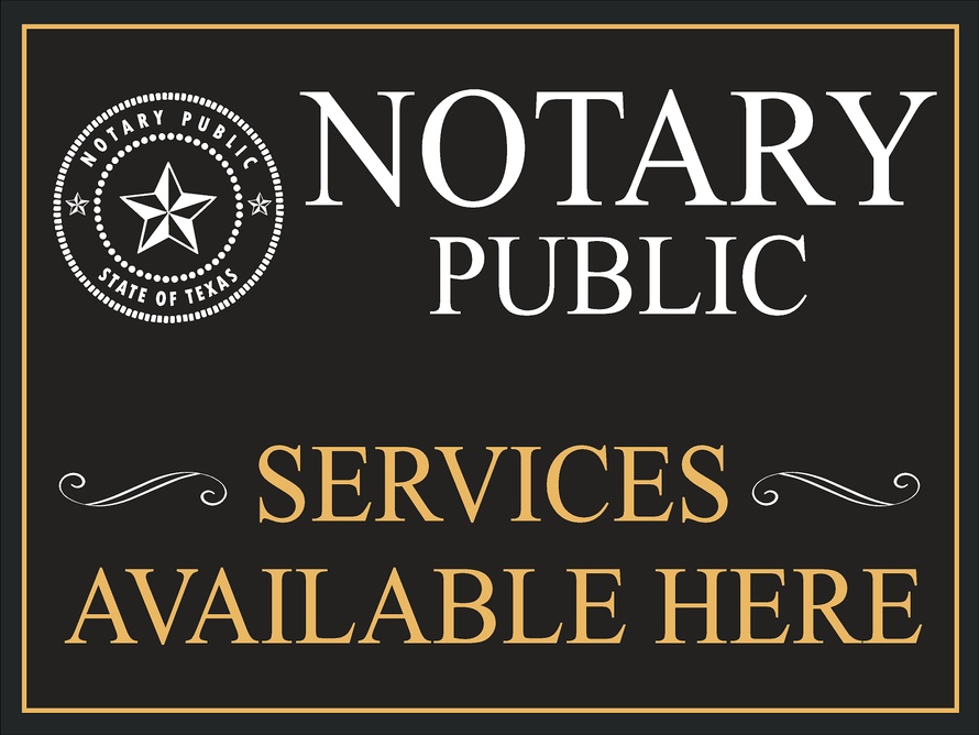 NOTARY PUBLIC SIGN