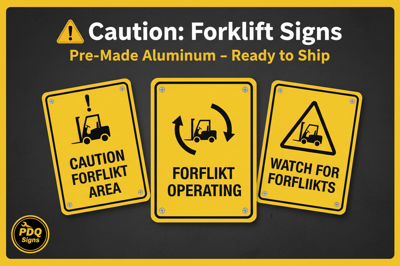 Caution: Forklift Signs Banner