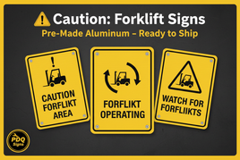 Caution: Forklift Signs Banner