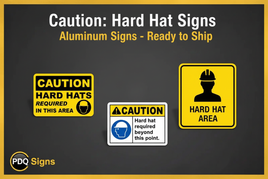 Caution Hard Hat Signs Banner