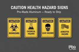 Caution Health Hazard Signs Banner