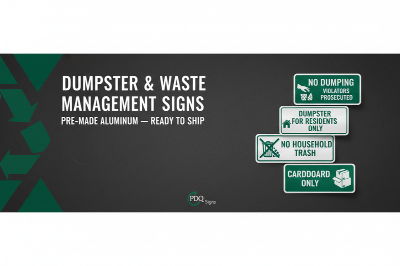 Dumpster & Waste Management Signs