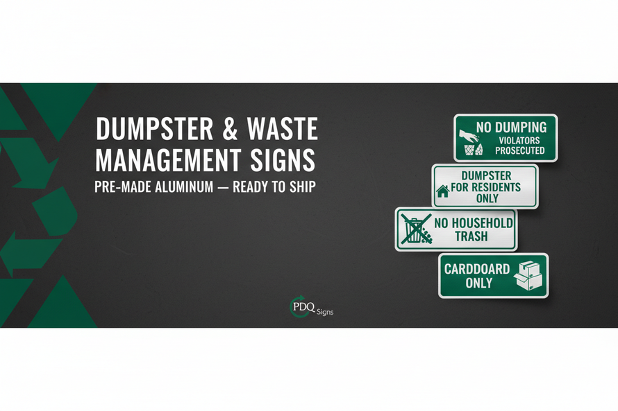 Dumpster & Waste Management Signs