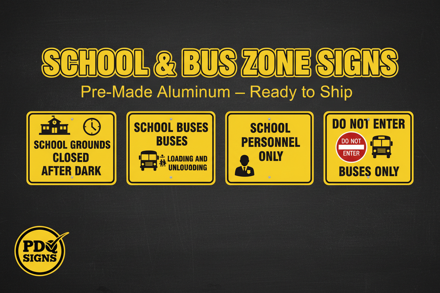 School & Bus Zone Signs