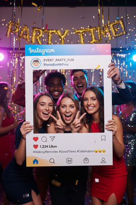 Selfie Social Media Photo Frame In-Use Scene