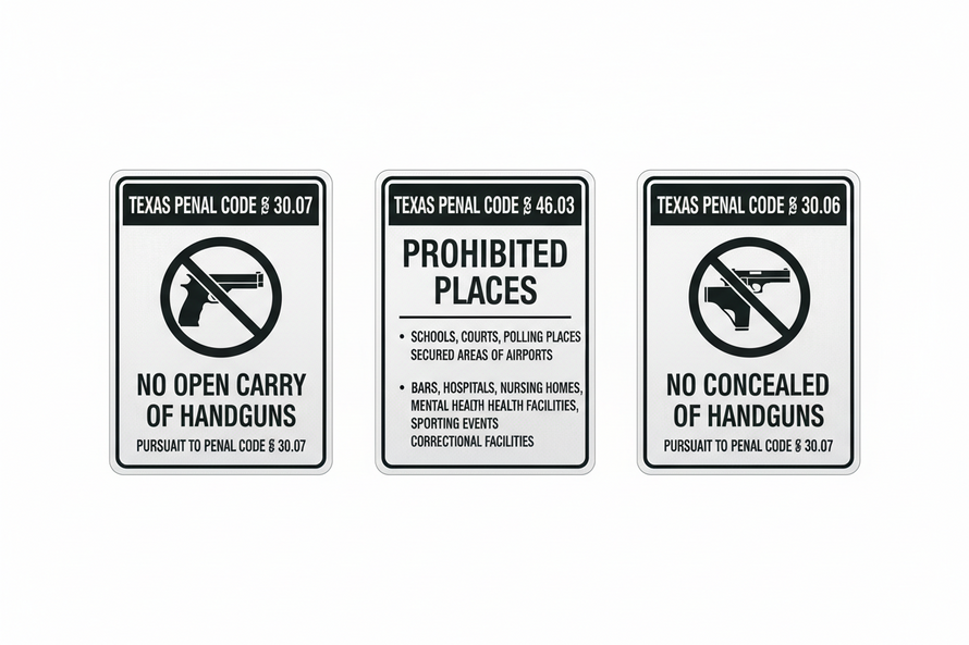 Gun Law Signs