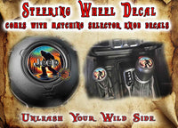 Steering wheel decal Sasquatchy 222