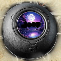 Steering wheel decal Purple Moon 198