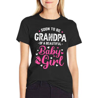 Soon To Be Grandpa Of A Baby Girl Promoted to Grandpa  Trendy Pattern T-Shirt