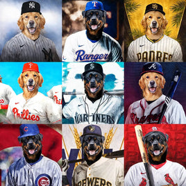 Custom Baseball Glory Series Texture Portrait