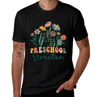 Groovy Wildflower Preschool Directors  Rolled Sleeves T-Shirt