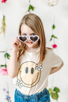 Big Smiley w/ Flowers - Child Tee