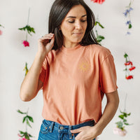 Embroidered Pocket Sunshine on Front w/ Printed It's Not All Sunshine And Rainbows on Back - Comfort Colors Tee