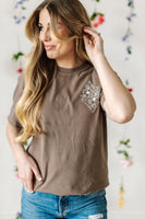 Flower Diamond (Pocket Front) w/ Actually Life is Beautiful and I Have Time (Back) - Comfort Colors Tee
