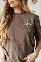 Flower Diamond (Pocket Front) w/ Actually Life is Beautiful and I Have Time (Back) - Comfort Colors Tee