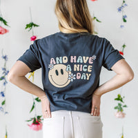 Be Kind Pocket on Front w/ And Have a Nice Day on Back - Comfort Colors Tee