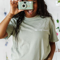My Only Sunshine Pocket Design w/ Full Sun on Back - Comfort Colors Tee