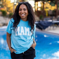 Mama - Varsity Outline - Comfort Colors Tee