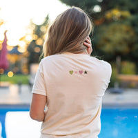 Things Always Work Out (on front) w/ hearts & stars (bd) Ivory Comfort Colors Tee
