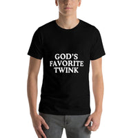 Gods Favorite Twink Funny Unhinged Gay Pride Novelty Meme  Tagless Design T-Shirt