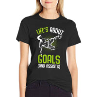 Life´s About Goals Soccer Player Boys Kids Youth  Stretchy T-Shirt