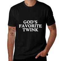 Gods Favorite Twink Funny Unhinged Gay Pride Novelty Meme  Tagless Design T-Shirt