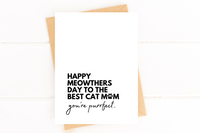 Happy Meowther's Day Cat Mom Mother's Day Card
