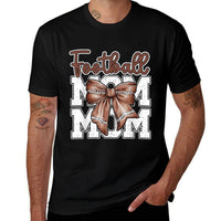 Football Mom Coquette Bow Sport Mama Mothers Day Game  Stretchy T-Shirt