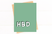 HBD Simple Birthday Card for Boyfriend Husband Guy Birthday