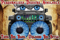 Blue headlight decal 102