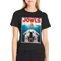 Funny Great Pyrenees Jowls Burger, Gentle Giant Cute Dog Mom  Summer-ready Fabric T-Shirt