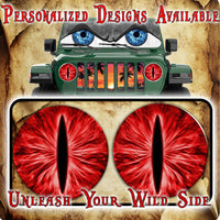 Red cat eye decal 119