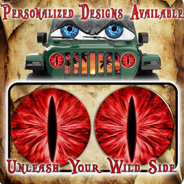 Red cat eye decal 119