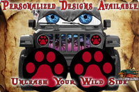 Red Paw print 124