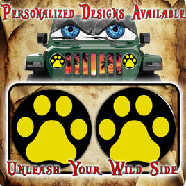 Yellow Paw print 125