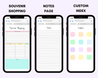 Digital Travel Phone Planner Rainbow