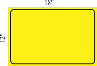 CAUTION FREQUENT STOPS MAGNET BLACK & YELLOW HIGHLY VISIBLE 18X12"