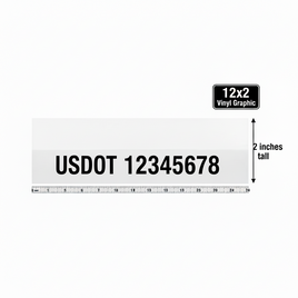 2"X12" USDOT, TX DOT & MC Number Decals