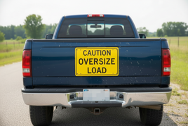 CAUTION OVERSIZE LOAD MAGNET FOR HEAVY LOAD TRUCKS 24X12