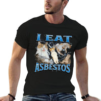 I Eat Asbestos Funny Offensive Cat Meme Bootleg Graphic  Slim-fit Cut T-Shirt