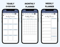 Digital Phone Planner Blue