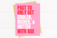 Funny Birthday Card Cooler Richer Hotter With Age Birthday
