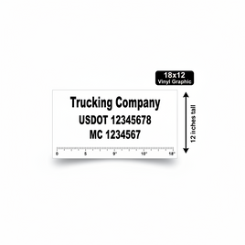 18" x 12" US DOT Number Kit – 3 Line