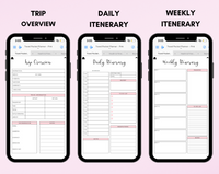 Digital Travel Phone Planner Bundle