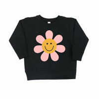 Pink Petals w/ Smile Center - Full Size Design on Front - Child Sweater
