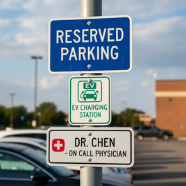Custom Aluminum Parking Signs