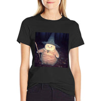 Wizard Cat Weird Funny Halloween Cat Meme  Tagless Design T-Shirt
