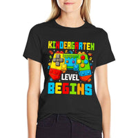 Master Builder Blocks Gaming Kindergarten Level Begins  Fade-proof Color T-Shirt