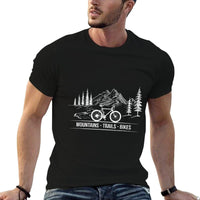 Mountain Trail Bikes - Cyclist Bike Rider Bicycle Riding  Moisture-wicking T-Shirt